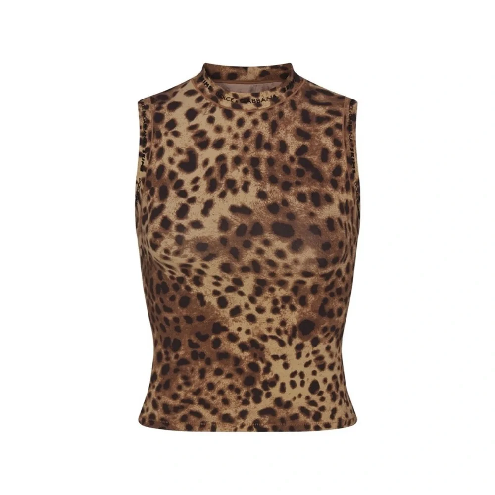 NWT Dolce & Gabbana x SKIMS Cotton Jersey Mock Neck Tank - Picture 5 of 8